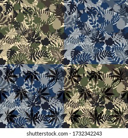 BEAURIFULL TEXTIL BACKGROUND CAMOUFLAGE GREEN, FASHION CAMOUFLAGE PATTERN SEAMLESS