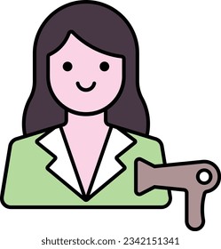 beautician beauty people person user Outline