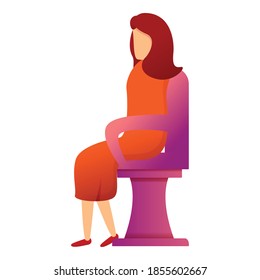 Beautician hairdressing icon. Cartoon of beautician hairdressing vector icon for web design isolated on white background