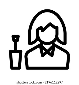 beautician icon or logo isolated sign symbol vector illustration - high quality black style vector icons
