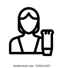 beautician icon or logo isolated sign symbol vector illustration - high quality black style vector icons
