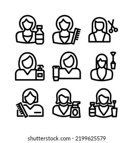 beautician icon or logo isolated sign symbol vector illustration - Collection of high quality black style vector icons
