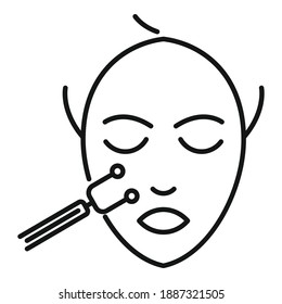 Beautician icon. Outline beautician vector icon for web design isolated on white background