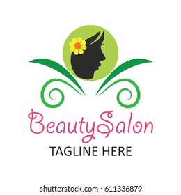 beautician logo with text space for your slogan / tagline, vector illustration