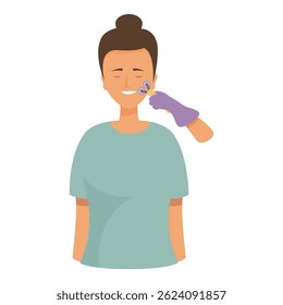 Beautician massiert das Gesicht eines Kunden mit einem modernen elektrischen Gerät