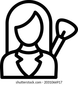 icono de línea delgada del vector estético