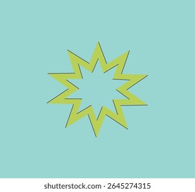 A beautified, stylized Starburst Graphic displayed against a fresh Mint Background color