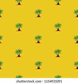 Beautifil Palm Tree Leaf  Silhouette Seamless Pattern Background Vector Illustration. EPS10