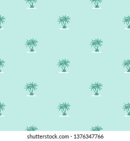 Beautifil Palm Tree Leaf  Silhouette Seamless Pattern Background Vector Illustration. EPS10