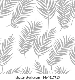 Beautifil Palm Tree Leaf  Silhouette Seamless Pattern Background Vector Illustration EPS10