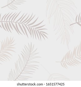 Beautifil Palm Tree Leaf  Silhouette Seamless Pattern Background Vector Illustration EPS10