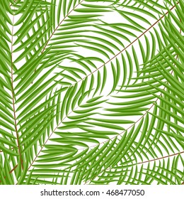 Beautifil Palm Tree Leaf  Silhouette Seamless Pattern Background Vector Illustration EPS10