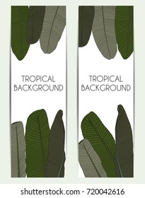Beautifil Palm Tree Leaf Tropical Silhouette Background Vector Illustration EPS10