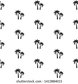 Beautifil Palm Tree Silhouette Seamless Pattern Background Vector Illustration EPS10