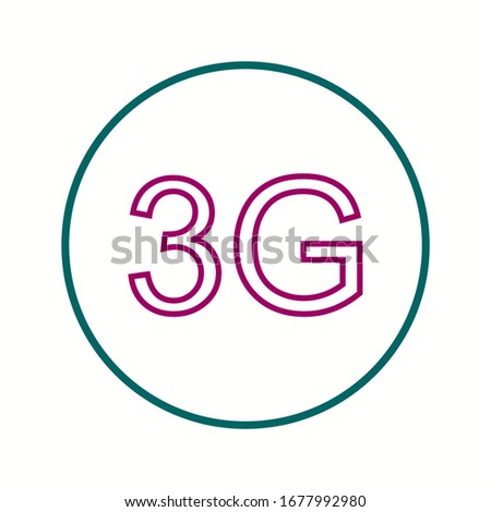 Beautifu 3G Line Vector Icon