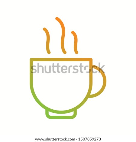 Beautifu Cup ofl Tea vector line icon