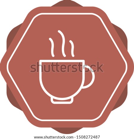 Beautifu Cup ofl Tea vector line icon