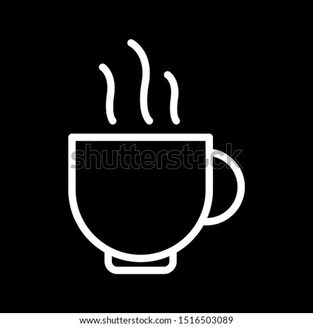 Beautifu Cup ofl Tea vector line icon
