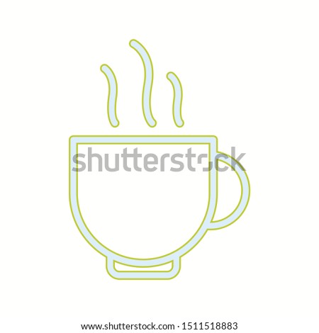 Beautifu Cup of Tea vector line icon