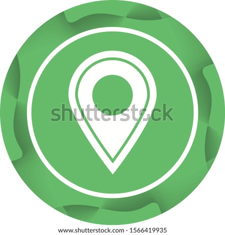 Beautifu Location Pin Glyph Vector Icon