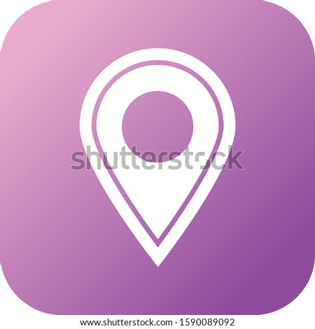 Beautifu Location Pin Glyph Vector Icon