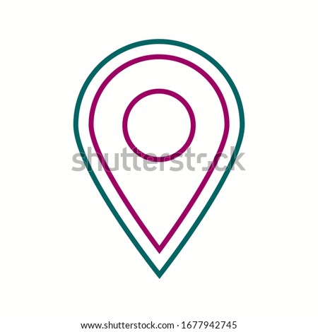 Beautifu Location Pin Line Vector Icon