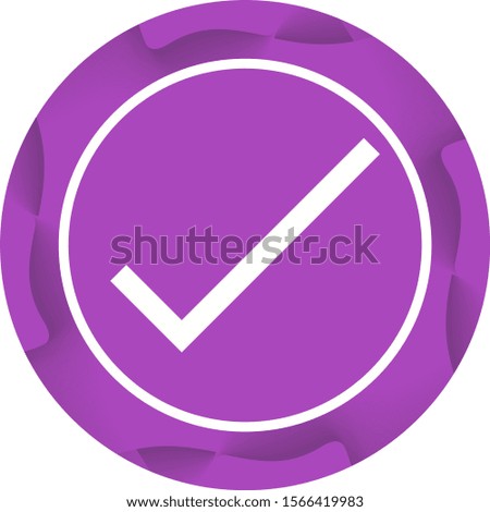 Beautifu Tick Glyph Vector Icon