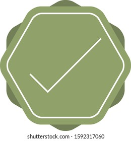 Beautifu Tick Line Vector Icon
