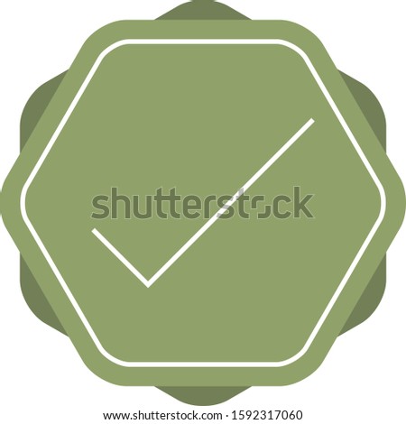 Beautifu Tick Line Vector Icon