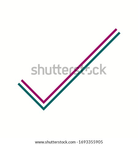 Beautifu Tick Line Vector Icon