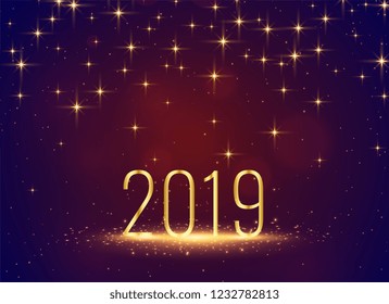 beautiful 2019 sparkles stars celebration background