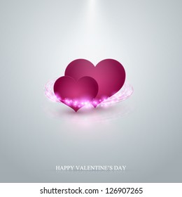Beautiful 3D Hearts With Light Ring
