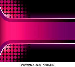Beautiful 3D pink stripe with halftone background