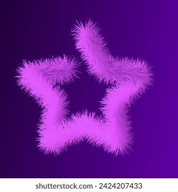 Beautiful 3D star with gradient background