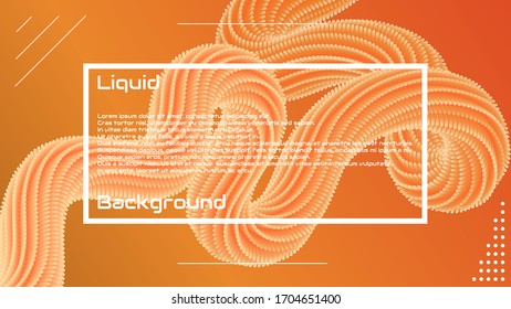 Hermoso fondo de onda 3D. Fondo líquido. Vector: 10.