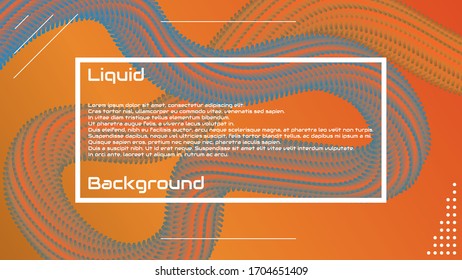 Hermoso fondo de onda 3D. Fondo líquido. Vector: 10.