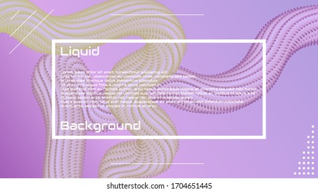 Schöner 3D-Wellenhintergrund. Flüssiger Hintergrund. Vektorillustration eps10.