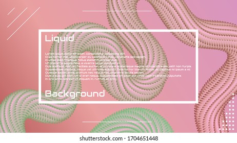 Schöner 3D-Wellenhintergrund. Flüssiger Hintergrund. Vektorillustration eps10.