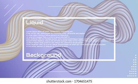 Schöner 3D-Wellenhintergrund. Flüssiger Hintergrund. Vektorillustration eps10.