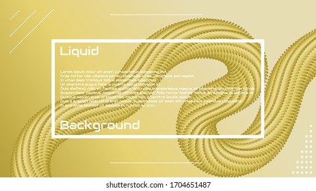 Hermoso fondo de onda 3D. Fondo líquido. Vector: 10.