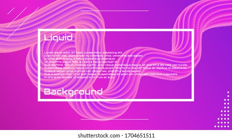 Beautiful 3D wave background. Liquid background. Vector eps 10.