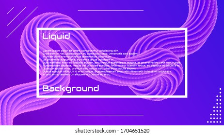 Beautiful 3D wave background. Liquid background. Vector eps 10.