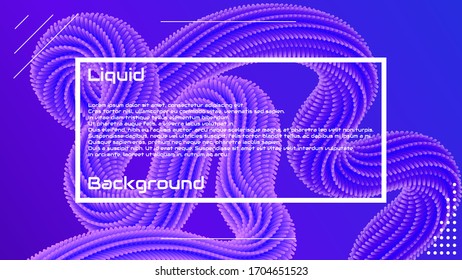Beautiful 3D wave background. Liquid background. Vector eps 10.