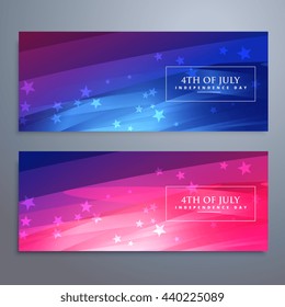 beautiful 4th of july american banners and headers