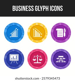 Beautiful 6 icons pack of business vector icons