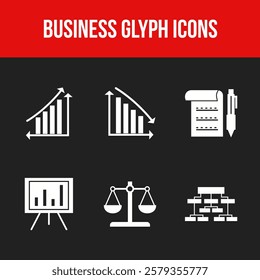 Beautiful 6 icons pack of business vector icons