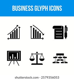 Beautiful 6 icons pack of business vector icons