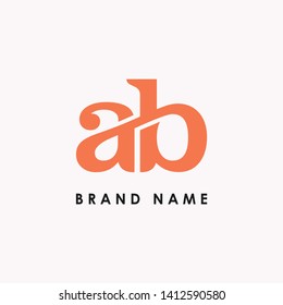 Beautiful AB initial logo template