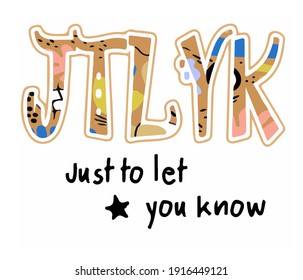 Beautiful abbreviation vector. Coloring vector illustration easy to edit and customize. Template for print design and chat with different words.