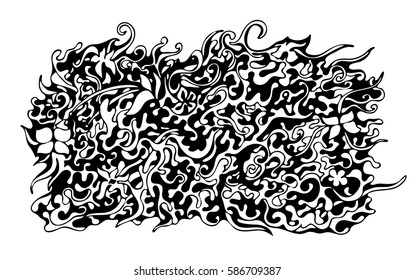 Beautiful and about the pattern. Hand-drawn style handle and placed in a vector.
